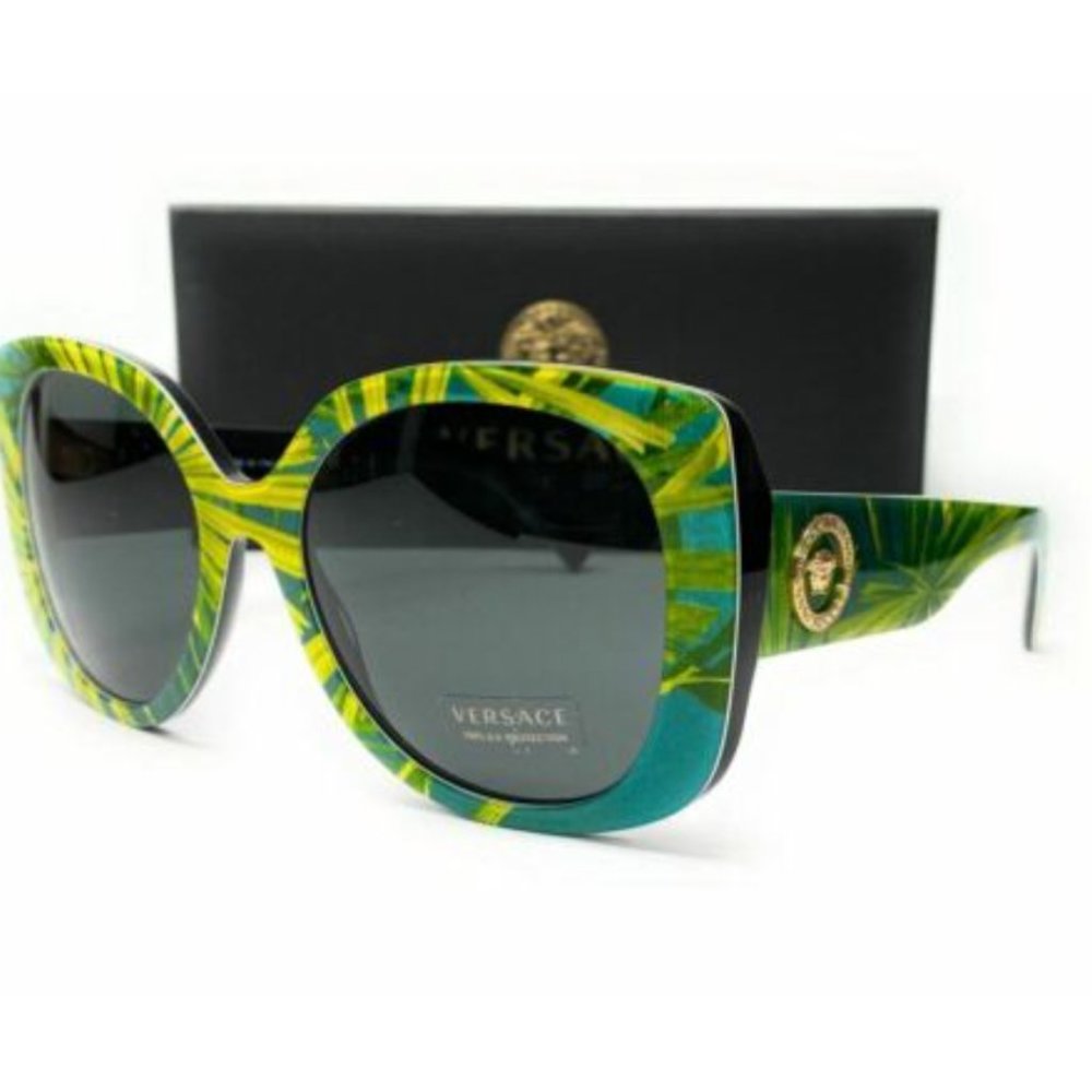 Versace Women's Palm Print and Grey Sunglasses!